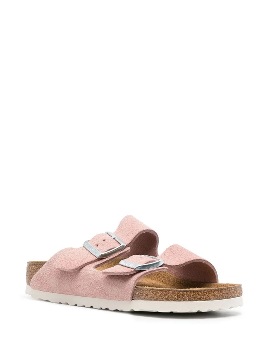 Pink sneakers, side view