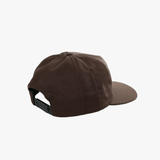 Brown hat, back view