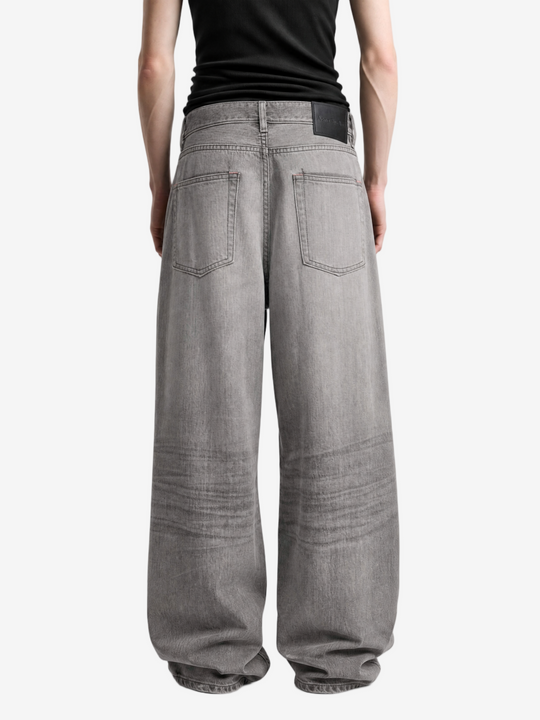 Grey jeans, full body view