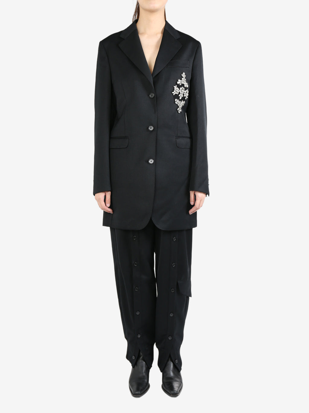 SIMONE ROCHA - Women W/Emb Longline Plunge Jacket