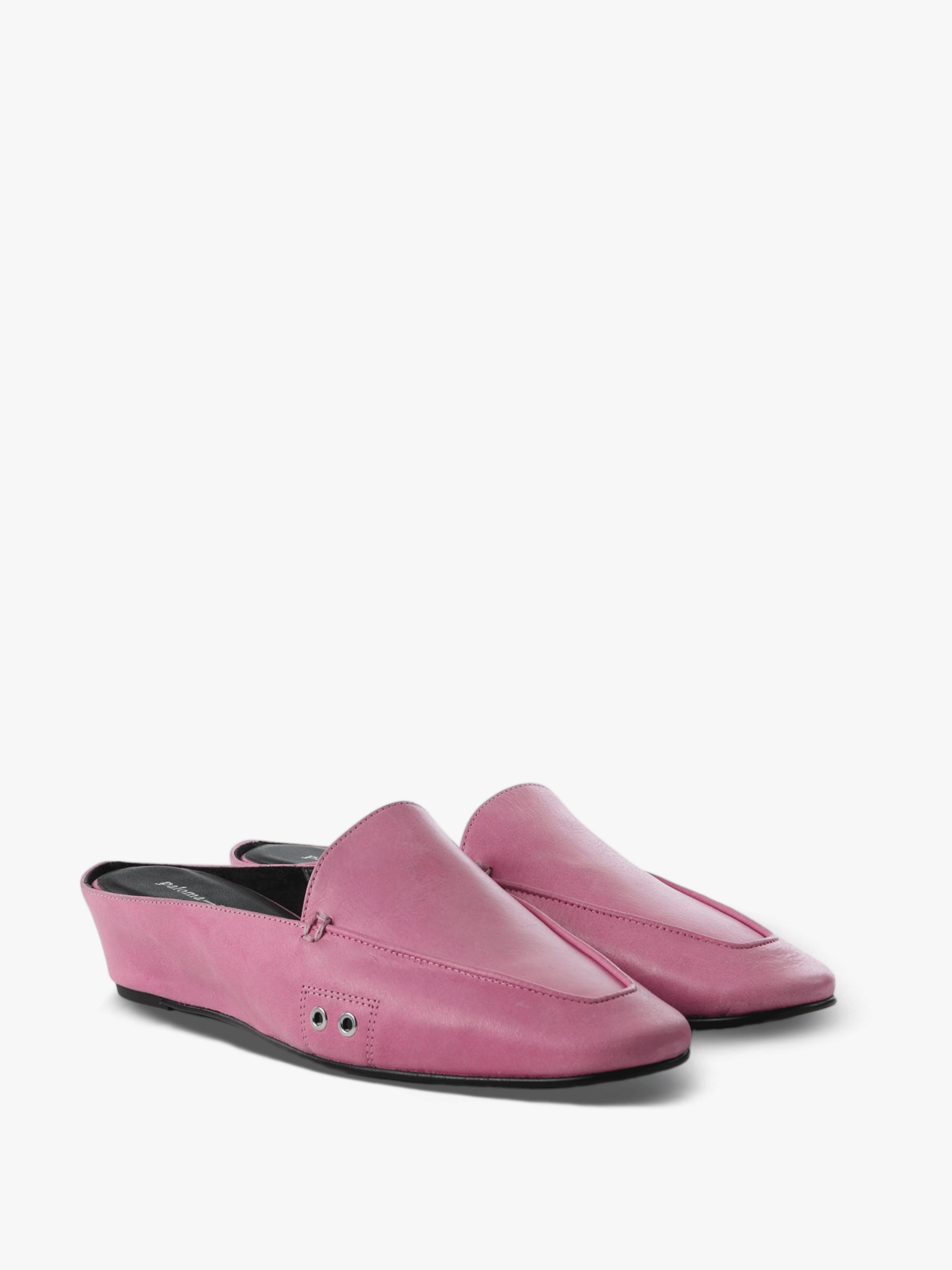 Pink shoes, front view