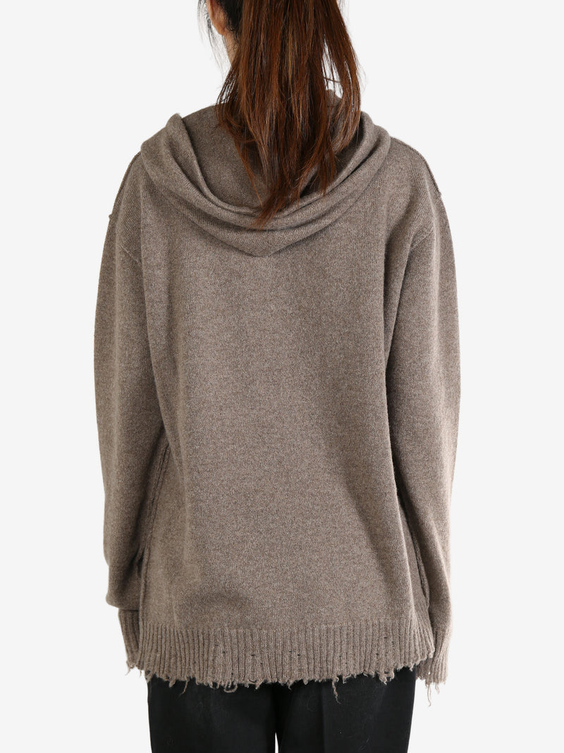 UMA WANG - Women Plain WS Hooded Neck Top