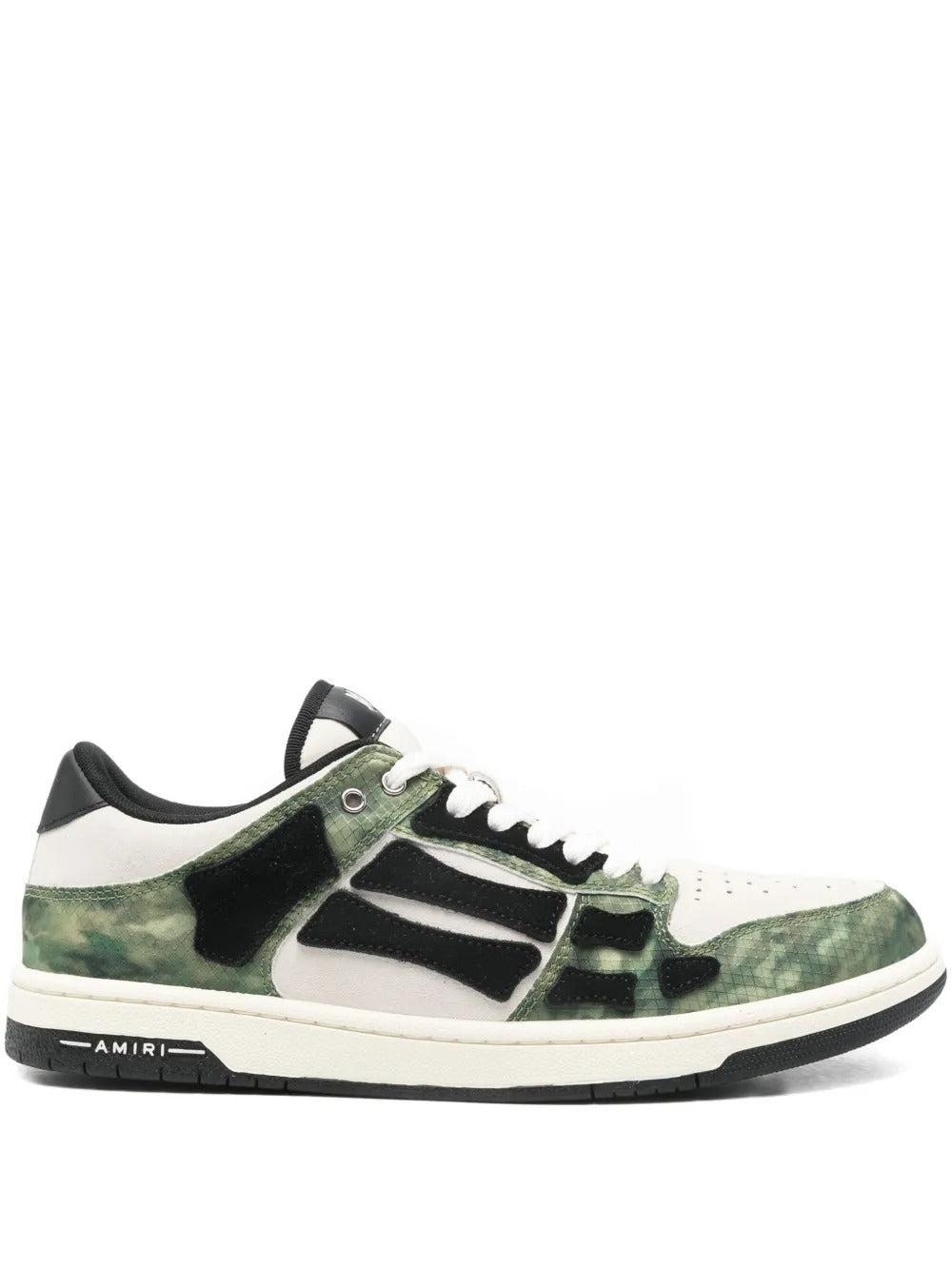 Green sneaker, front view