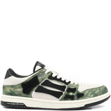 Green sneaker, front view