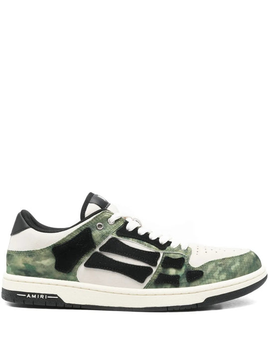 Green sneaker, front view