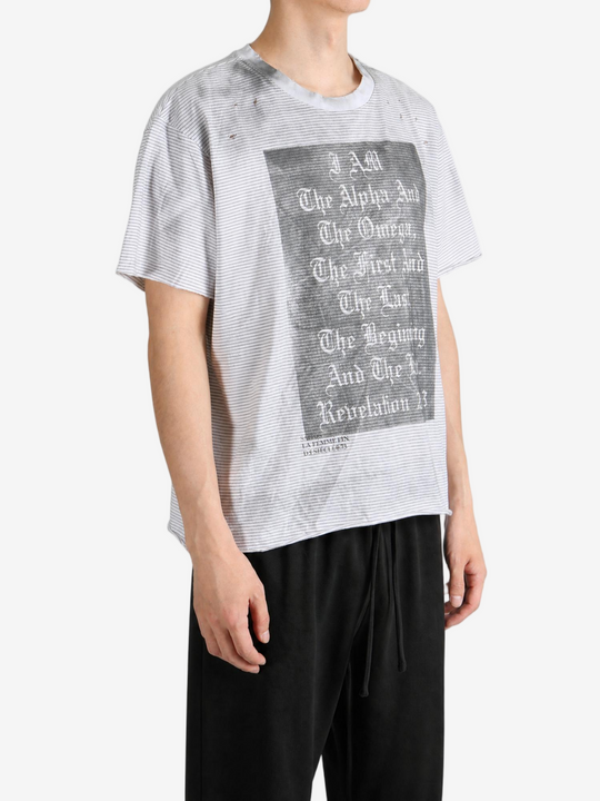 White t-shirt, full body view
