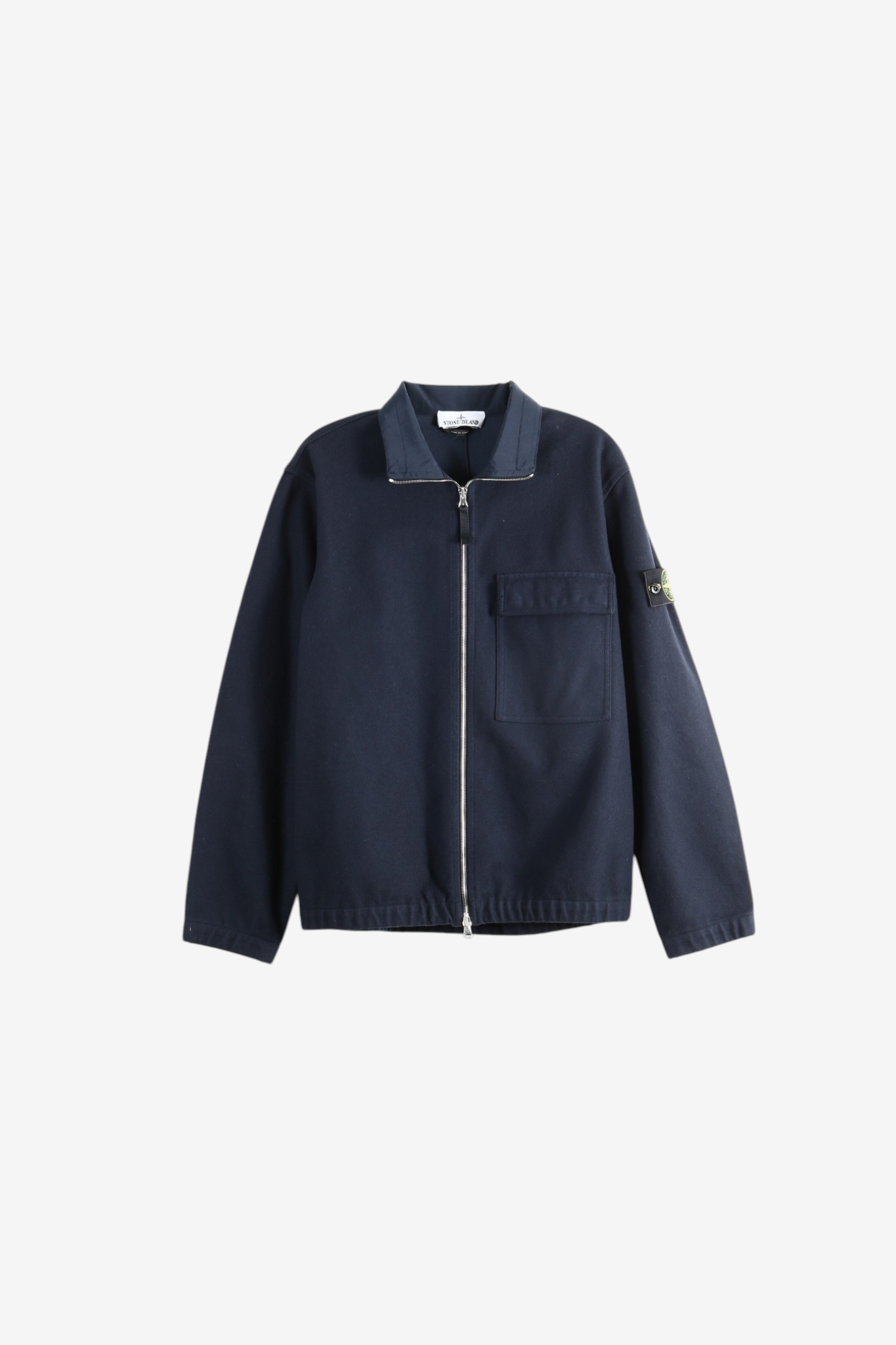 Navy shirt, front view