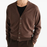 Brown knitwear worn by a person, showing the knitwear fit