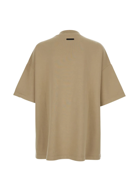 Tan t-shirt, back view