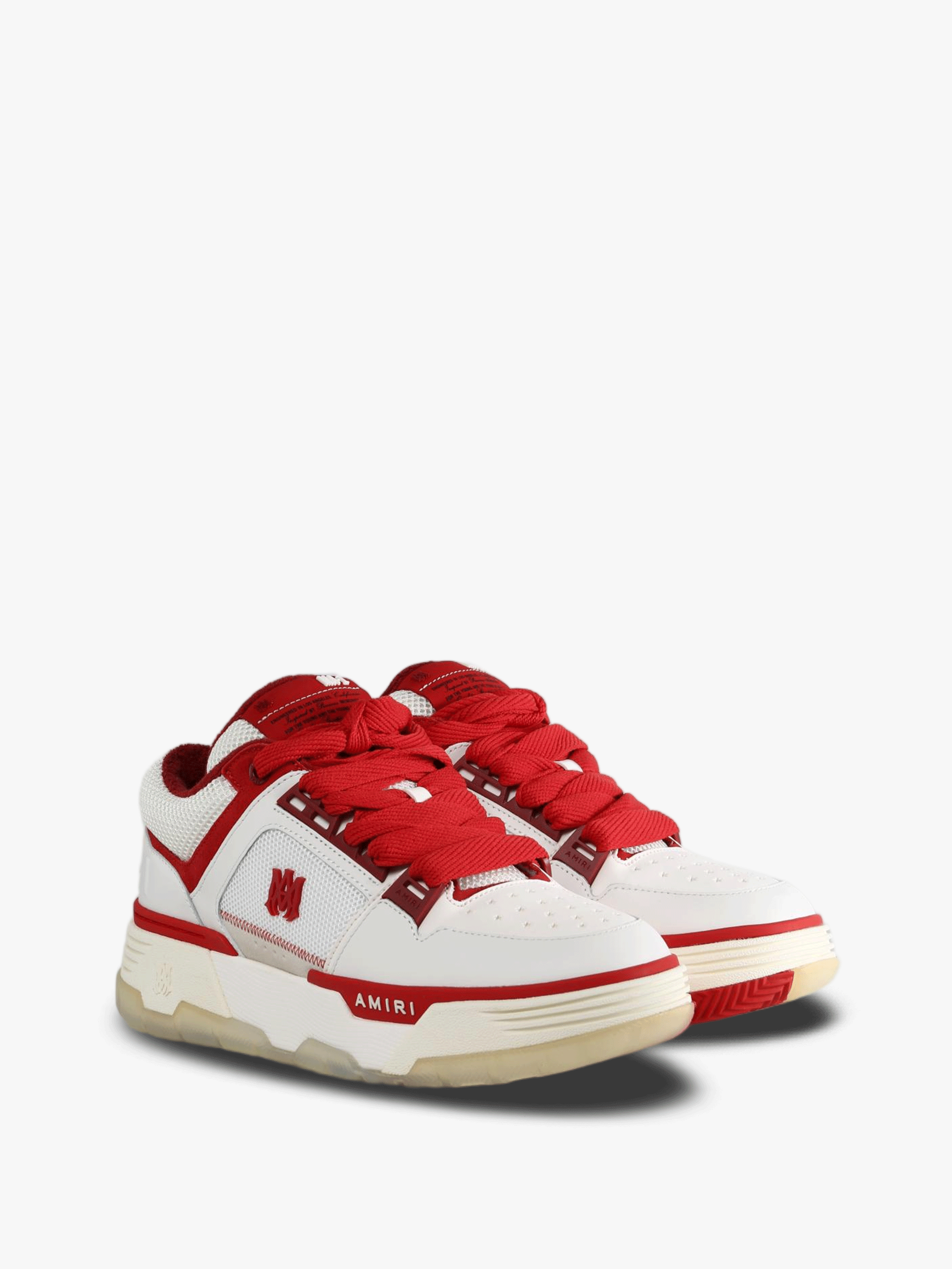 Red shoes, front view