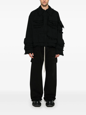 RICK OWENS DRKSHDW - Men Creatch Wide Cargo  Drawstring Pantaloni