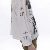 White t-shirt worn by a person, showing the t-shirt fit