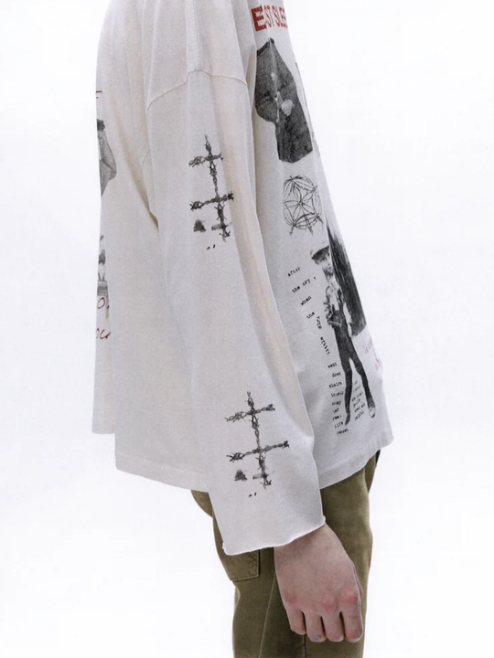 White t-shirt worn by a person, showing the t-shirt fit