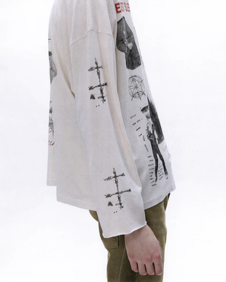 White t-shirt worn by a person, showing the t-shirt fit