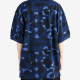 Navy t-shirt, full body view