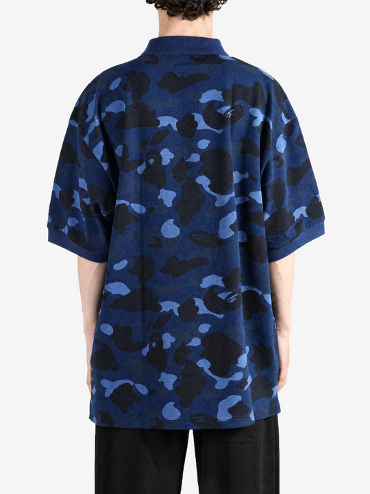 Navy t-shirt, full body view