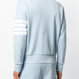 Light blue sweater worn by a person, showing the sweater fit