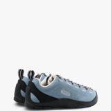 Blue shoes, side view