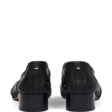 Black heels, back view