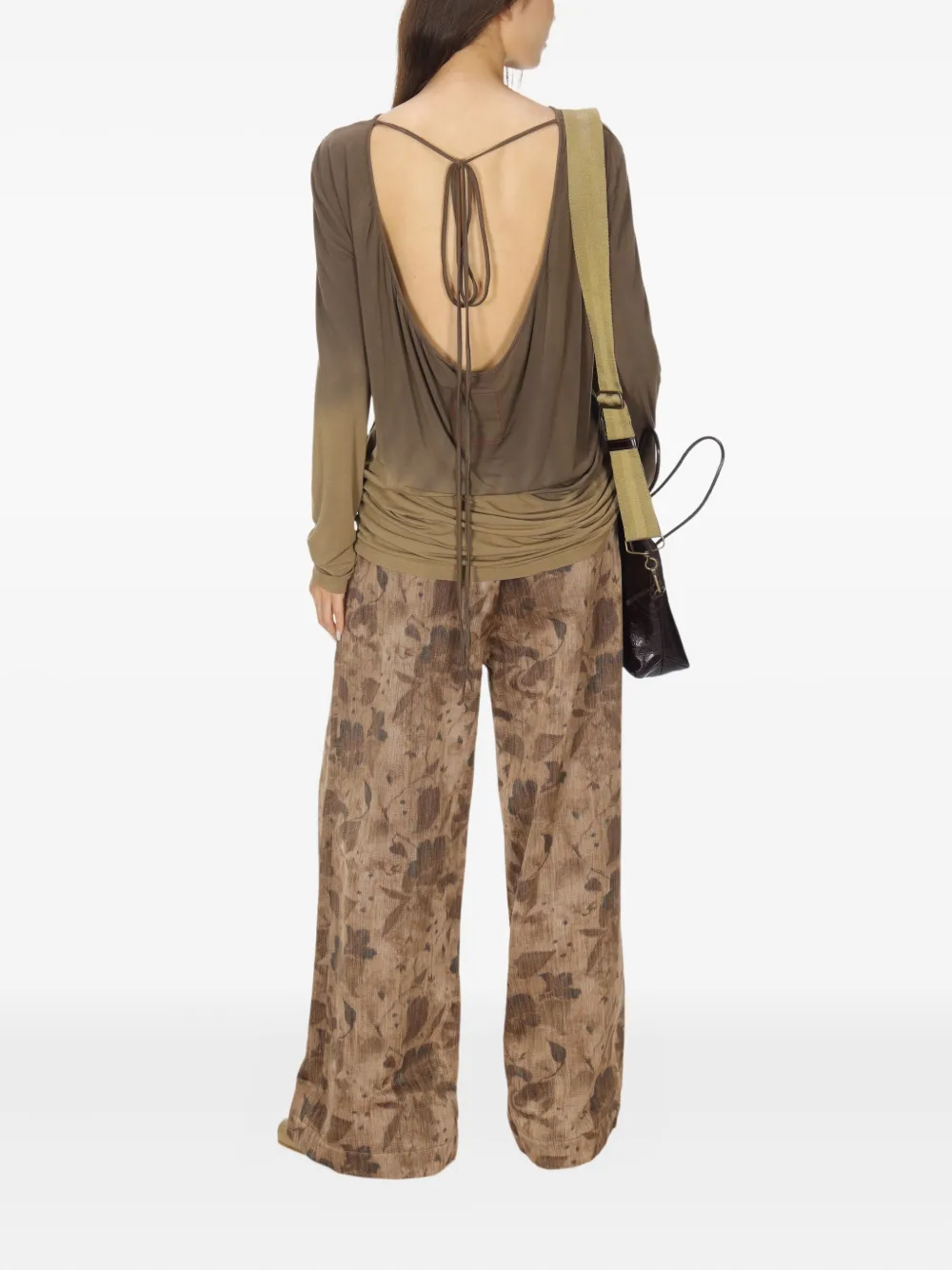 Green top, full body view