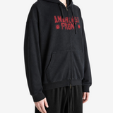 Black hoodie, full body view