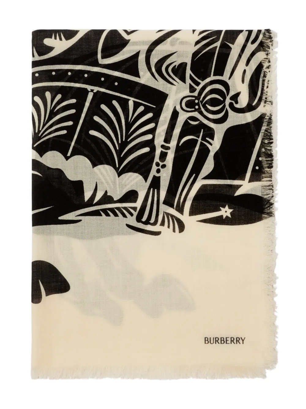 Black scarve, back view