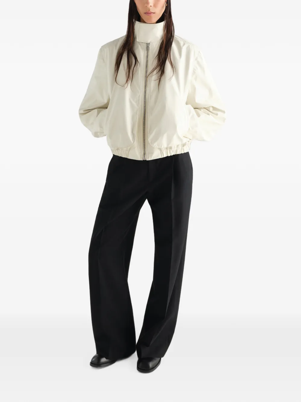 Tan jacket, front view
