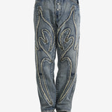 THUG CLUB - Men Tribal Denim Pants