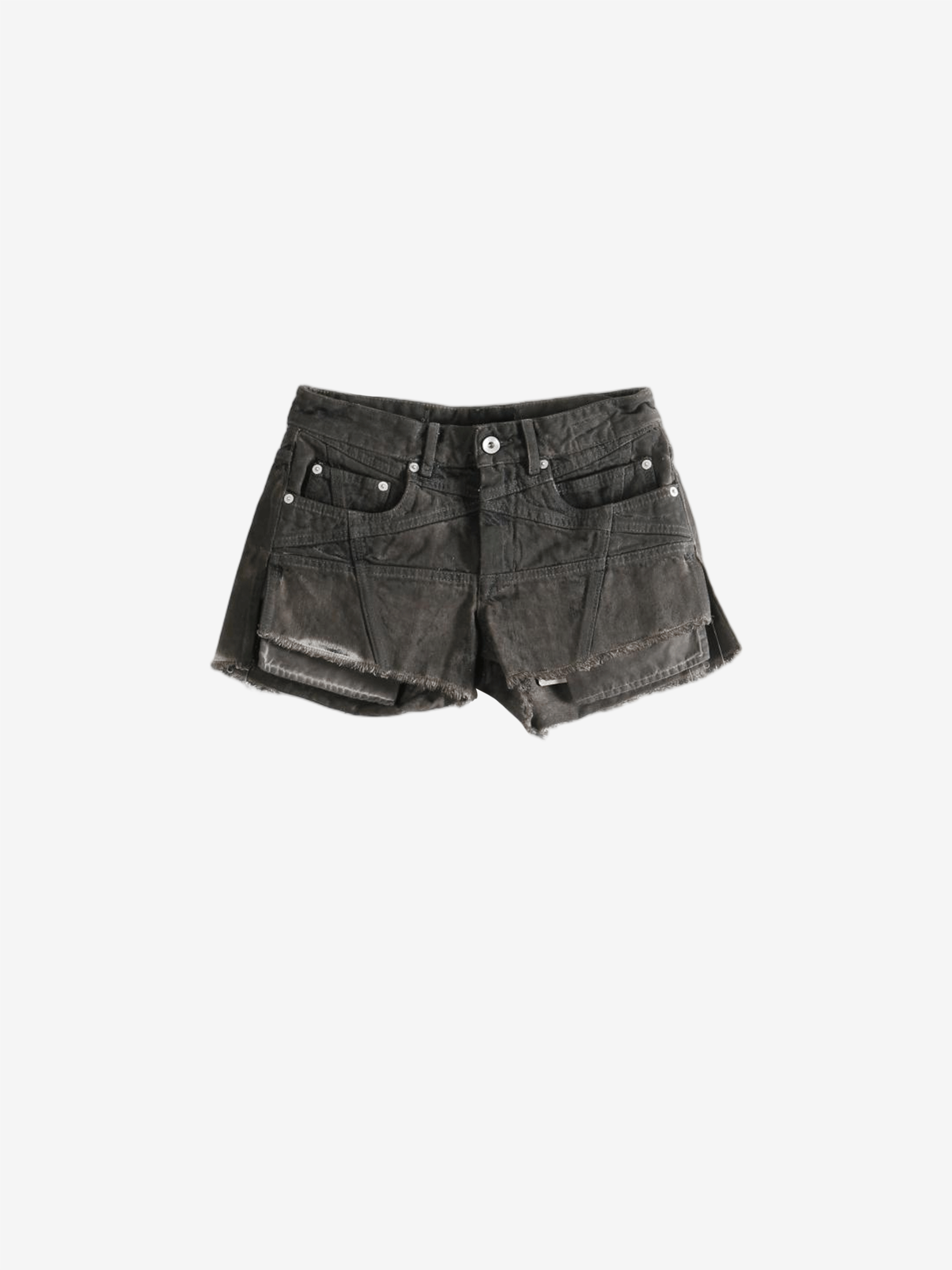Black shorts, front view
