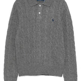 Grey knitwear, front view