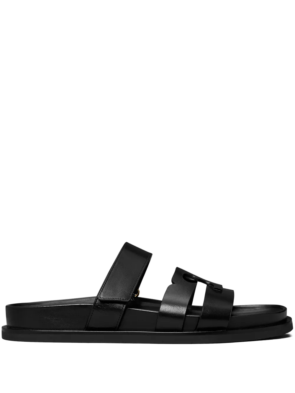 Black sandals , front view