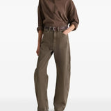 Brown shirt, full body view