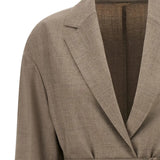 Tan jacket, front view