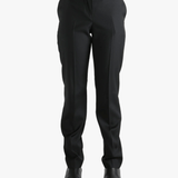 Grey pant worn by a person, showing the pant's fit