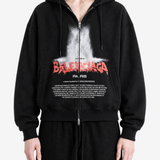 Black hoodie, full body view
