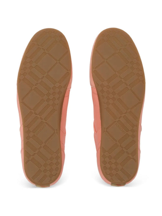 Pink sneaker, side view