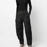 Black tops, full body view