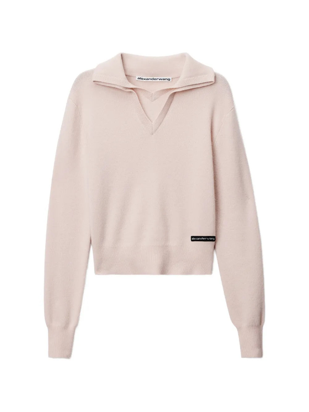 Pink knitwear, front view