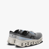 Grey sneakers, back view