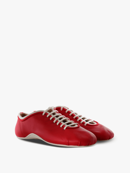 Red shoes, front view