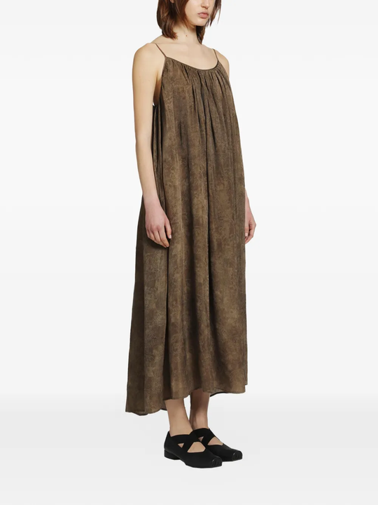 Brown dresses, full body view