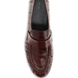 Brown loafer, top view