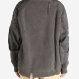 Y'S - Women Distressed Military Sweater