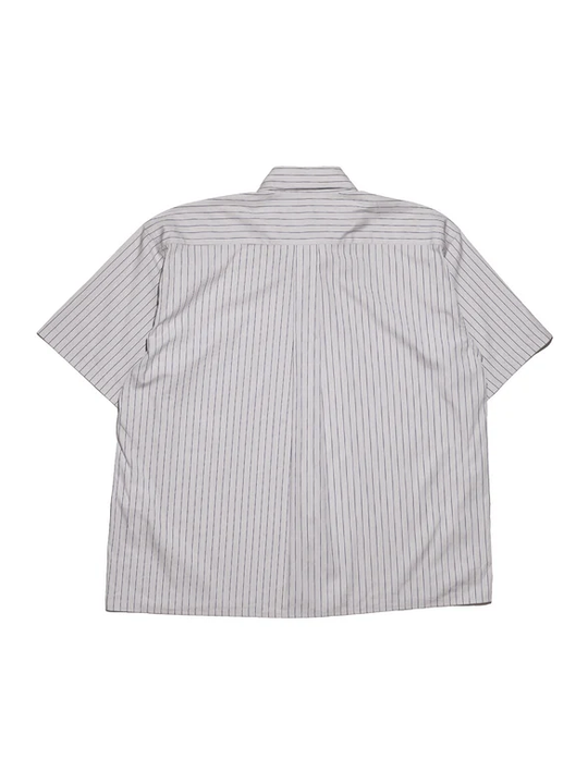 Blue shirt, back view