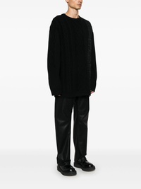 YOHJI YAMAMOTO POUR HOMME - Men Wool Round Neck Sweater