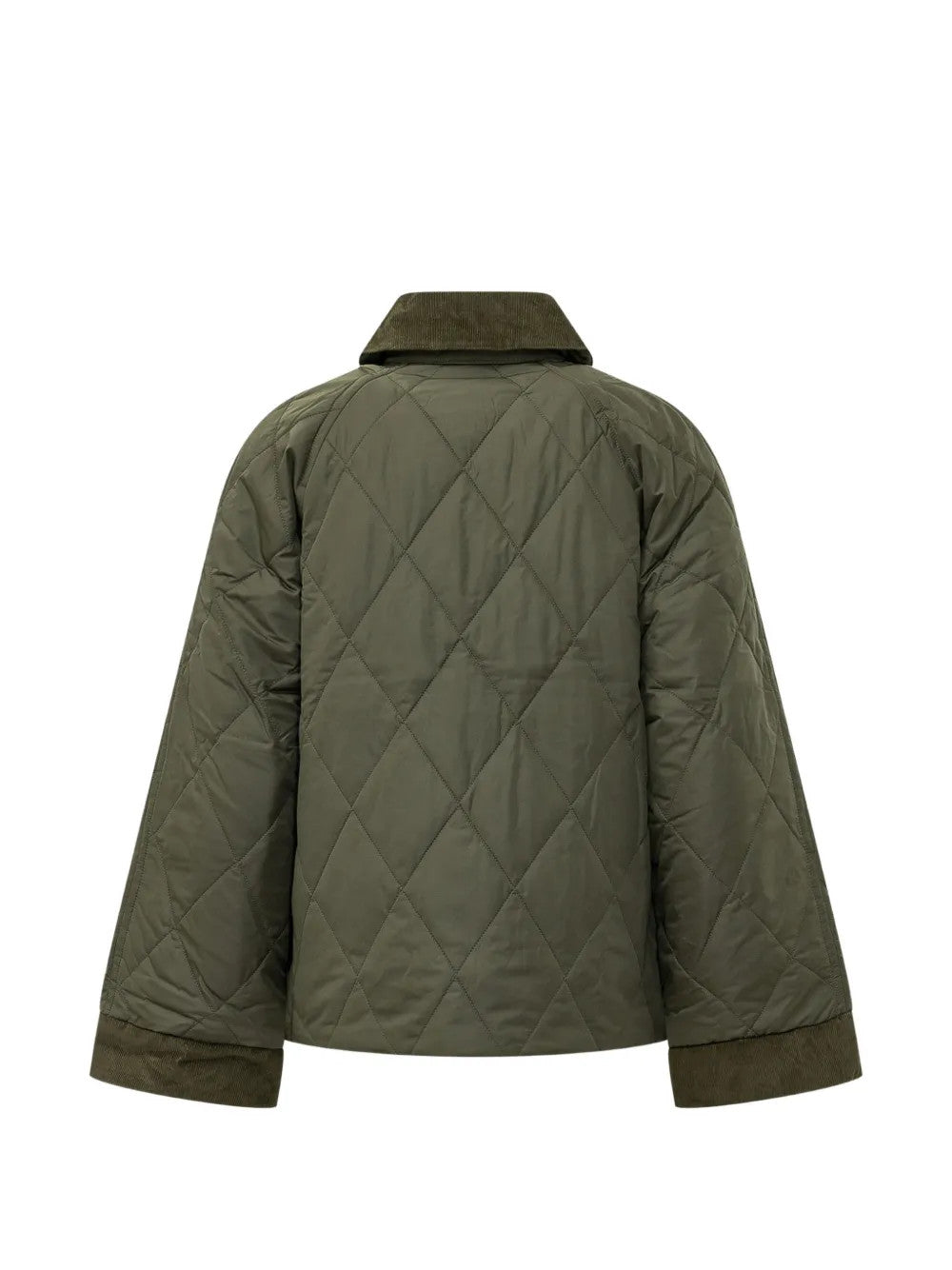 Green jacket, back view