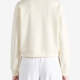 Tan hoodie, full body view
