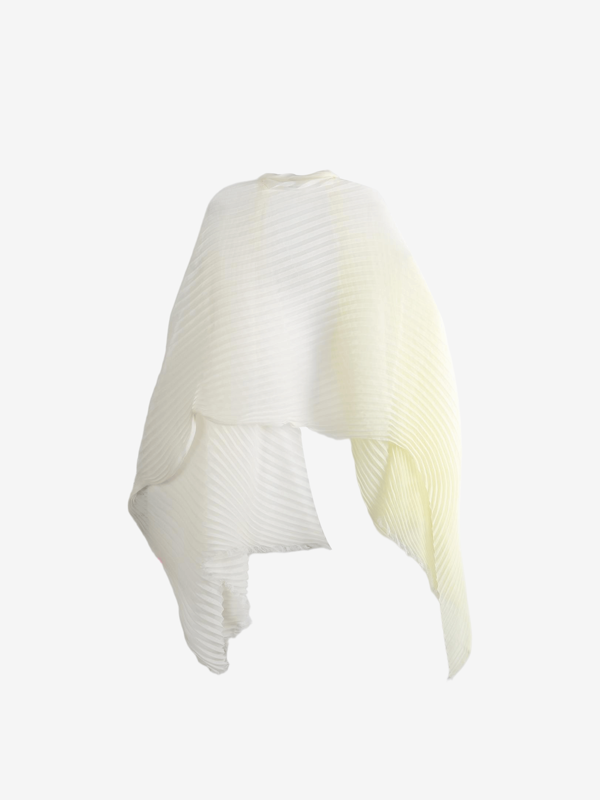 White scarf, front view