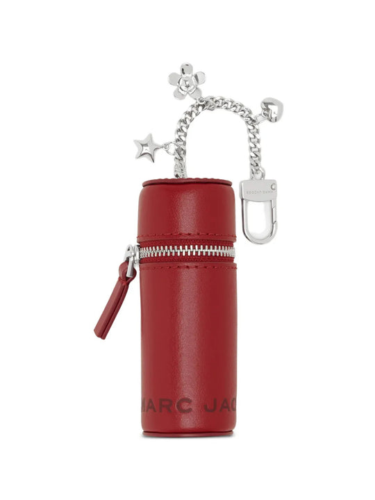 Red accessories, front view