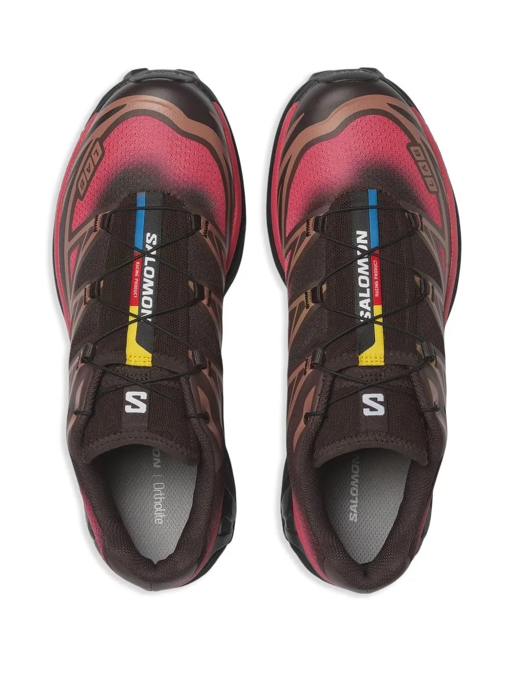 Red sneakers, top view